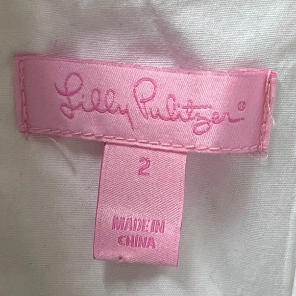 Lilly Pulitzer Rachelle Floral Strapless A-Line Mini Dress Pink Blue Size 2 - Picture 3 of 7